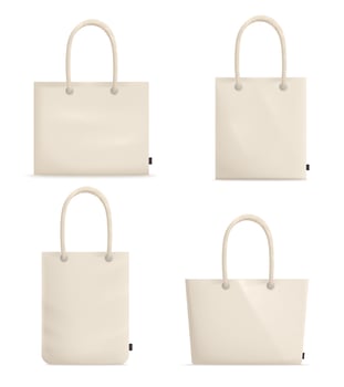 Tote Bags Design Set vector