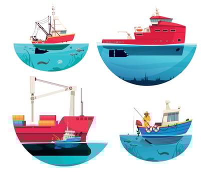 Ships Icons Set vector