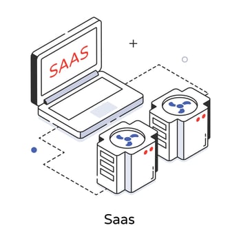 Trendy Saas Concepts vector