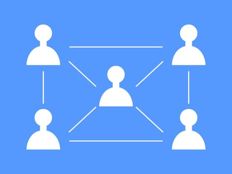 flat design people network vector illustration