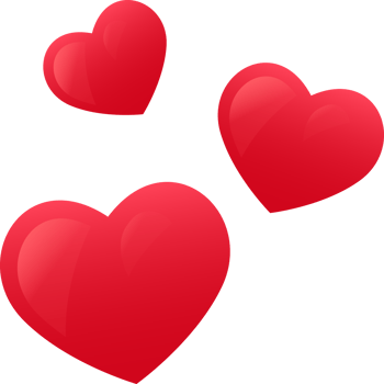 group of hearts emoticon png