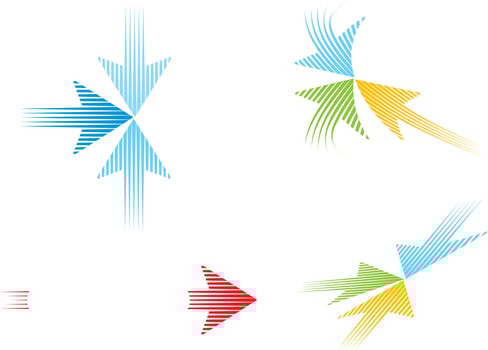 Logo templates with arrows vector