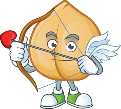 Chickpeas cartoon mascot style vector