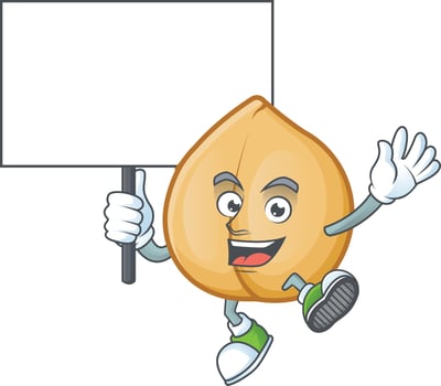 Chickpeas cartoon mascot style vector
