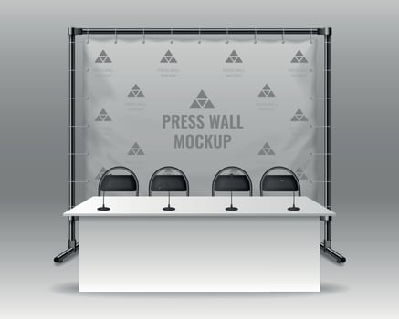 Press Wall Mockup vector
