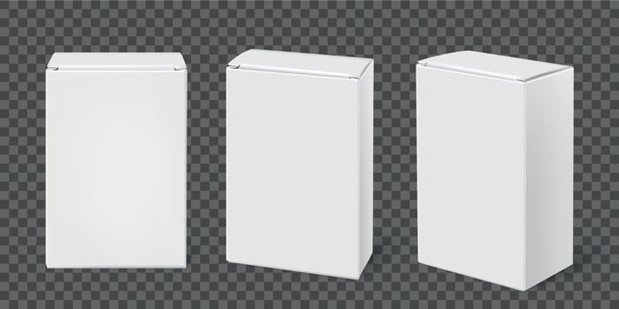 White Mockup Boxes Set vector