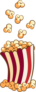 Popcorn png graphic clipart design