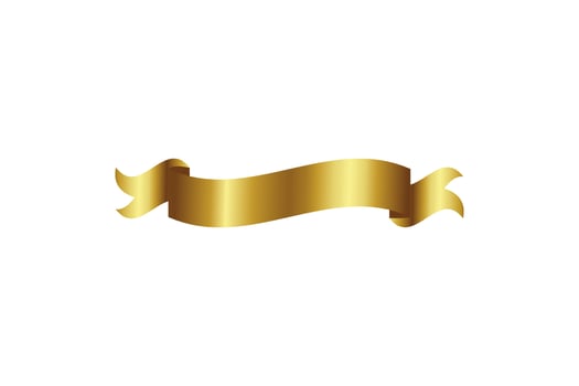 luxury gold reel ribbon badge illustration vector