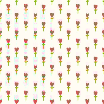 Seamless pattern with heart flowers. Patterns for decorating wrapping paper. Valentines Day. vector