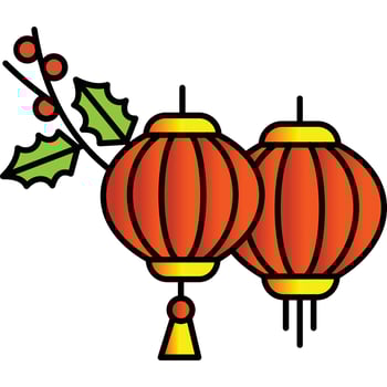 Lantern lamp which can easily edit or modify vector
