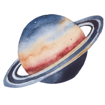 Watercolor Planets Space png