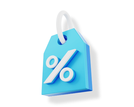 3D label discount png