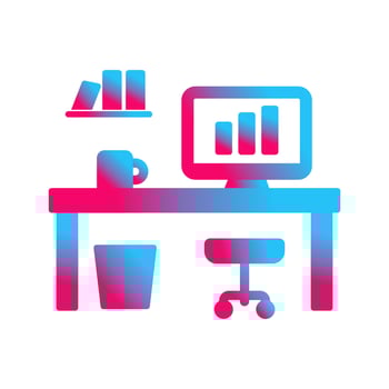 Office Desk Vector Icon