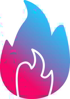 Unique Flame Vector Icon