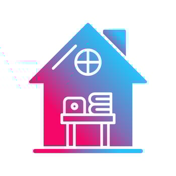 Home Work Place Vector Icon