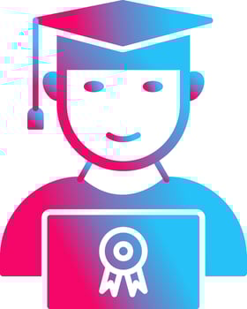 Unique Student Holding Degree Vector Icon