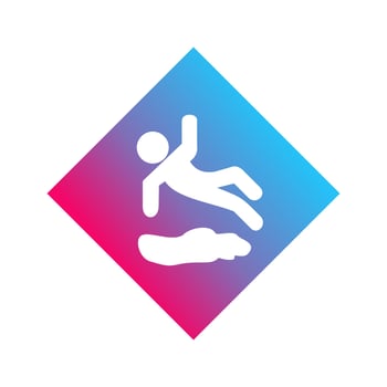 Danger of Slipping Vector Icon