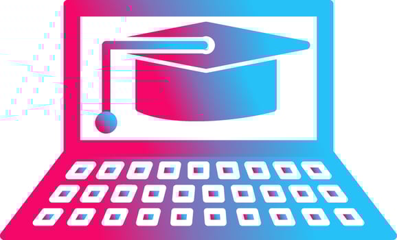 Unique Online Graduation Vector Icon