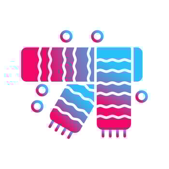 Winter Scarf Vector Icon