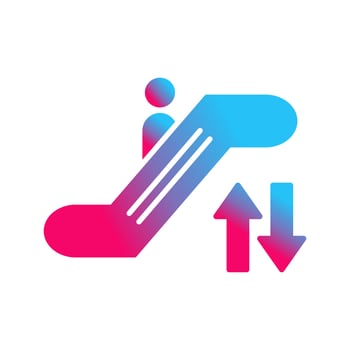 Escalator Vector Icon