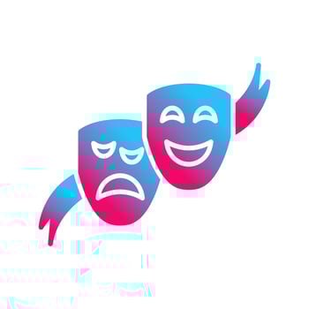 Theater Masks Vector Icon