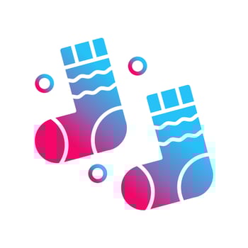 Winter Socks Vector Icon