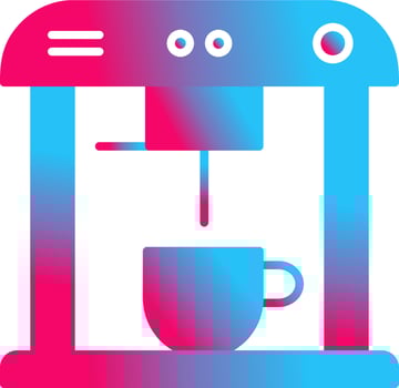 Unique Coffee Machine Vector Icon