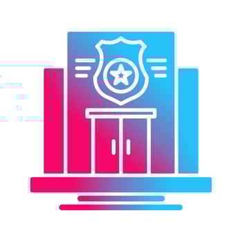 Police Station Vector Icon