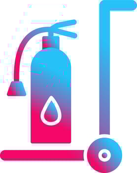 Unique Moveable Extinguisher Vector Icon