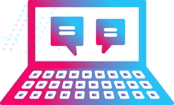 Unique Online Converstaion Vector Icon
