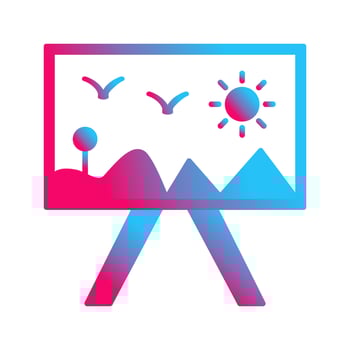 Painting of Canvass Vector Icon