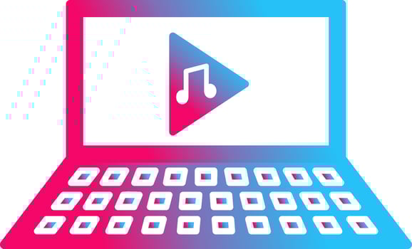 Unique Play Music Vector Icon