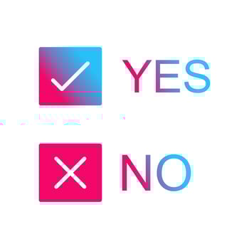 Yes No Option Vector Icon