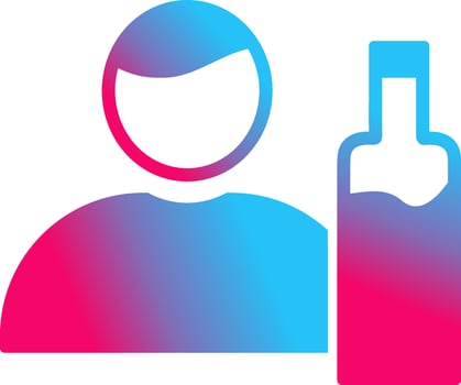 Unique Man And Drink Vector Icon