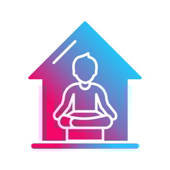 Yoga At home Vector Icon