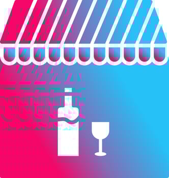 Unique Cafe and Bar Vector Icon