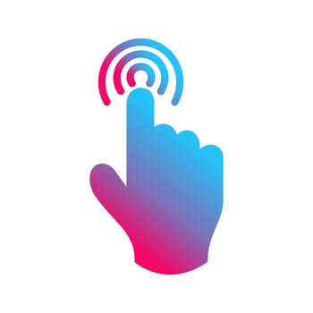 Danger of Hand Press Vector Icon