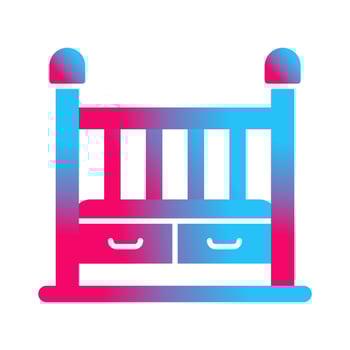 Baby Crib Vector Icon