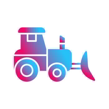 Industrial Tractor Vector Icon