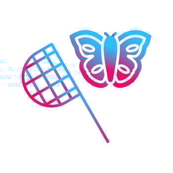 Butterfly Catcher Vector Icon