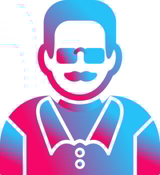 Unique Male Professor Vector Icon
