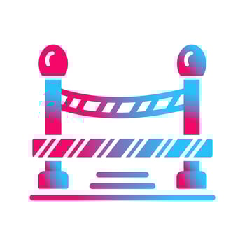 Do Not Cross Line Vector Icon