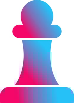 Unique Pawn Vector Icon