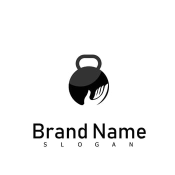 Kettlebell icon vector design templates