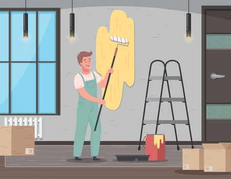 Renovation Cartoon Concept vector