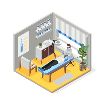 Beautician Doctors Office Composition vector