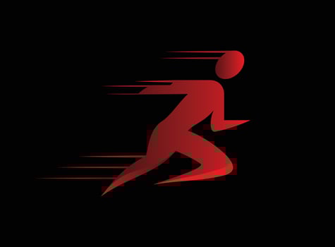 Vector logo icon design template sport healthy running