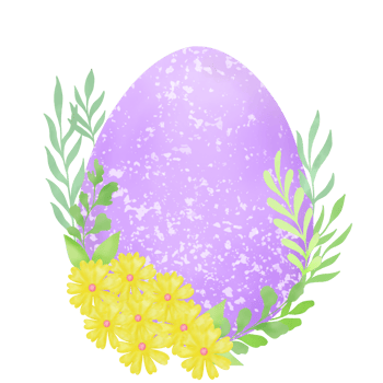 Flower With Easter Eggs png