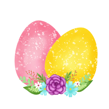 Flower With Easter Eggs png