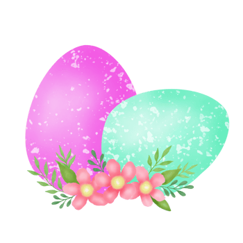 Flower With Easter Eggs png